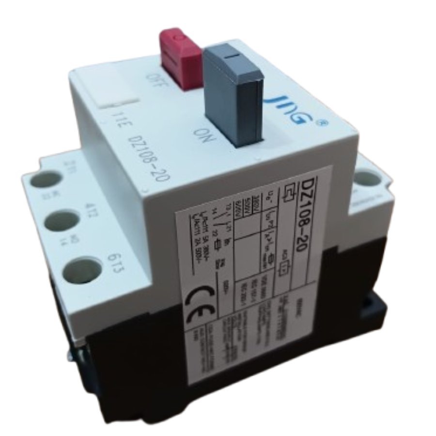 Disjuntor motor tripolar - dz108-20 - aj 4 - 6a - (1na+1nf)